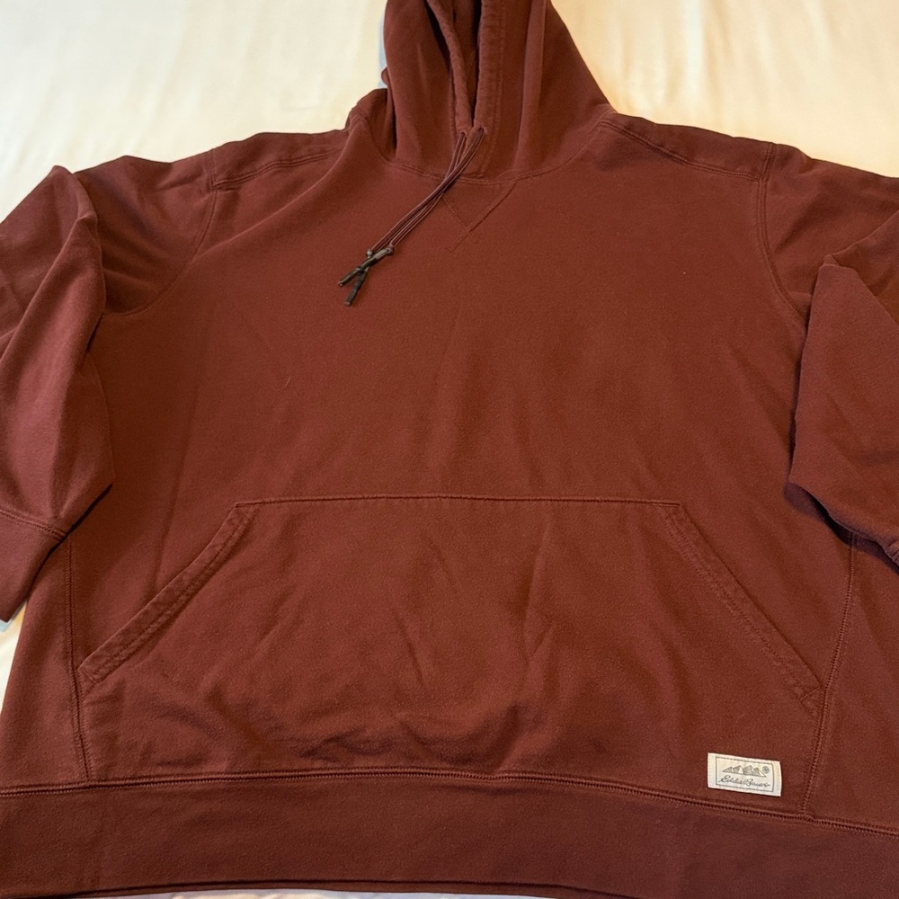 Eddie Bauer Burgundy Men's Hoodie - Picture 3 of 5